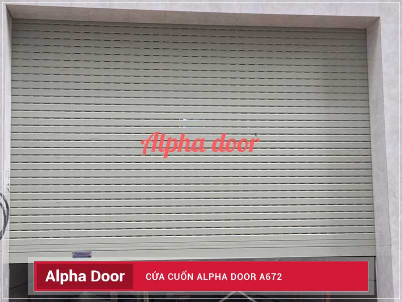 Cửa cuốn nhôm khe thoáng Alpha door A 474