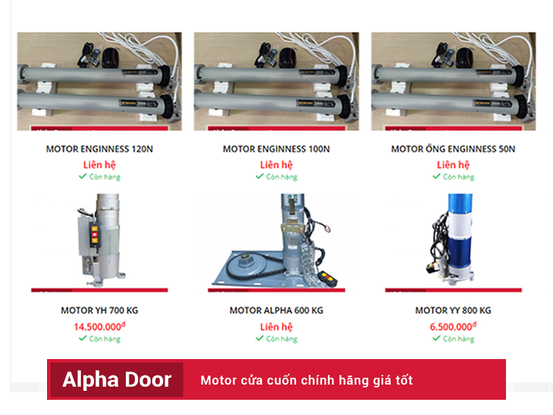 Chọn motor cửa cuốn